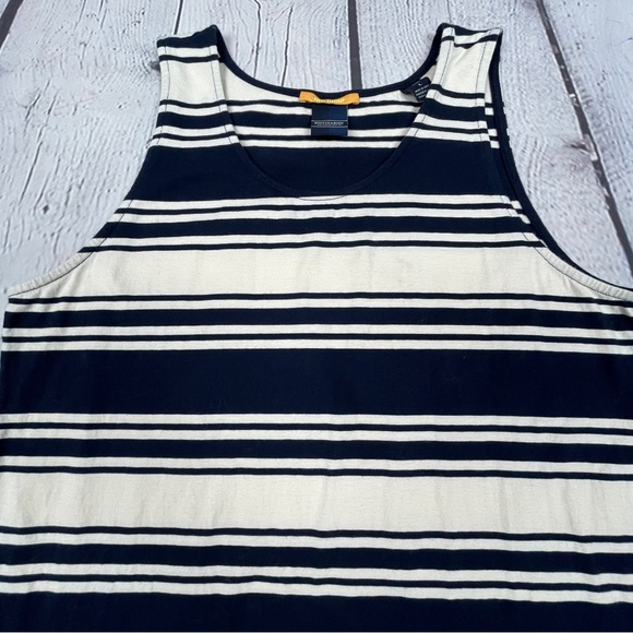 SCOTCH & SODA Amsterdam striped scoop neck Vacay Everyday cotton tank top size L - Picture 8 of 13